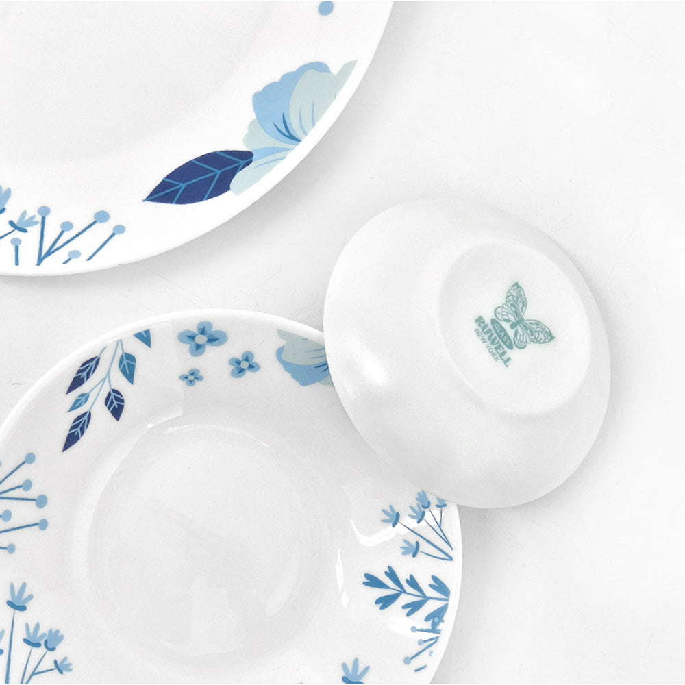 Ruwell flower path opal glass tableware set