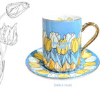 Rely Rabbit Lily Tulip Mug Cup Set