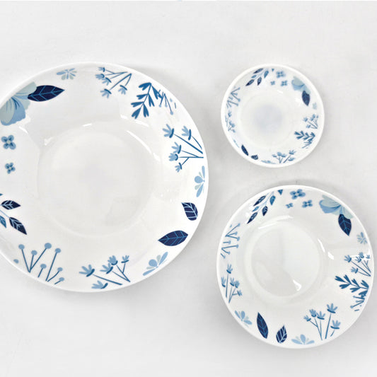 Ruwell flower path opal glass tableware set