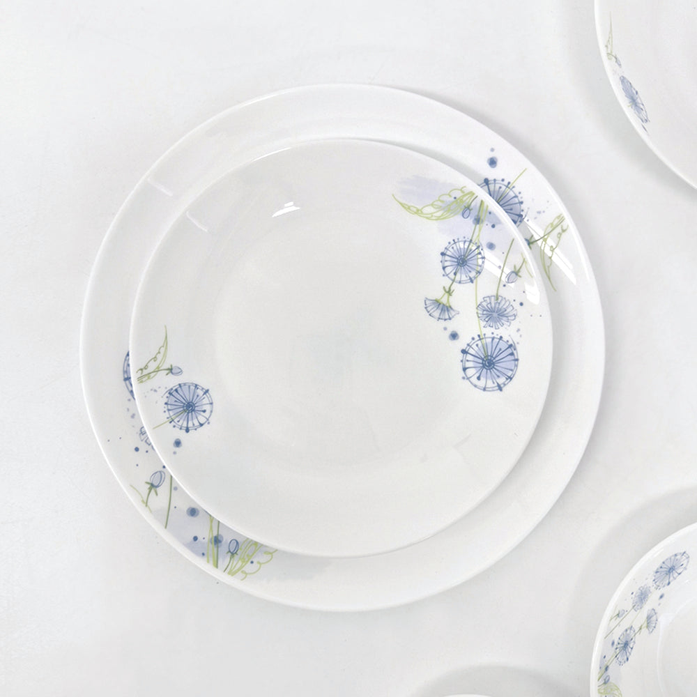 Ruwell wild flower opal glass tableware set