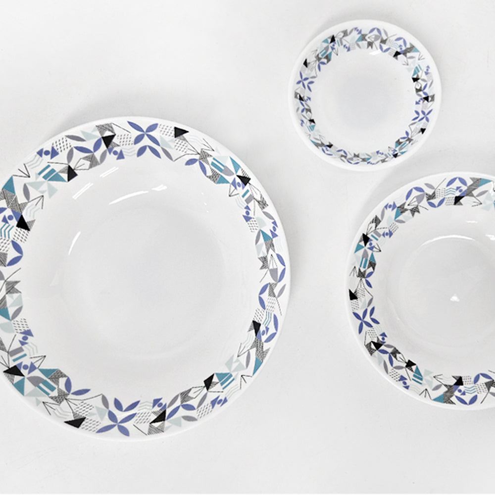 Ruwell refresh opal glass tableware set