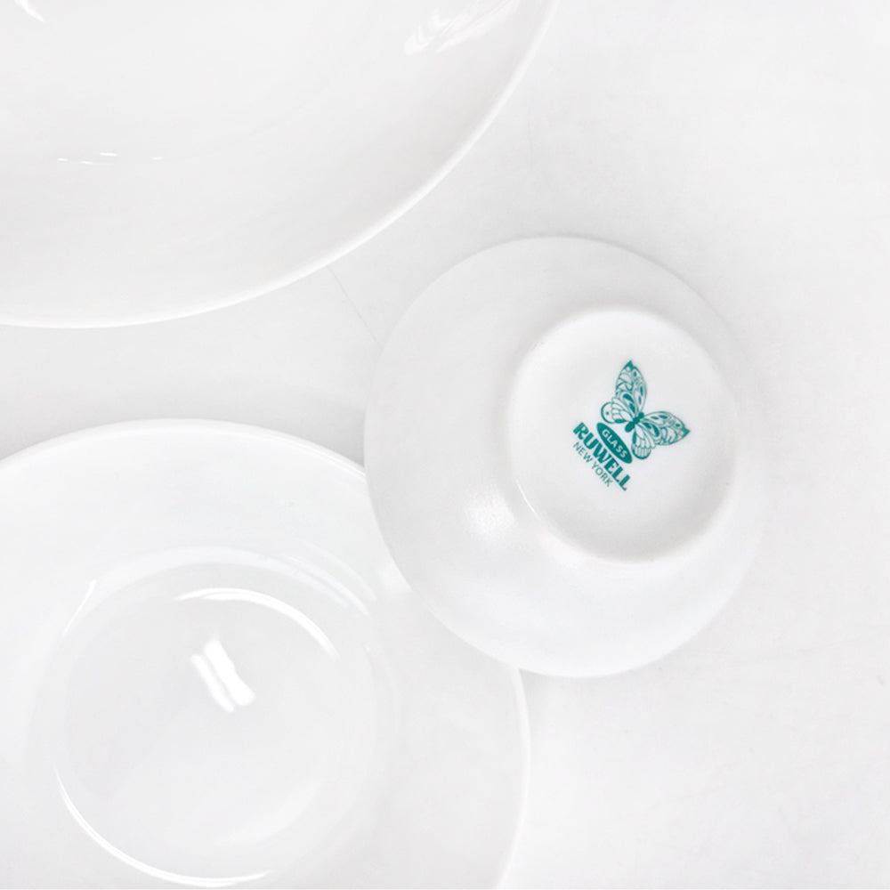 Ruwell Moon light opal glass tableware set
