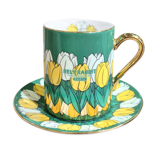 Rely Rabbit Lily Tulip Mug Cup Set