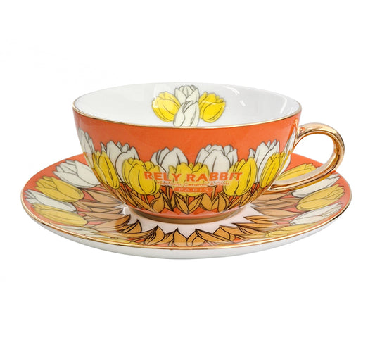Rely Rabbit Lily Tulip Coffee Cup Set